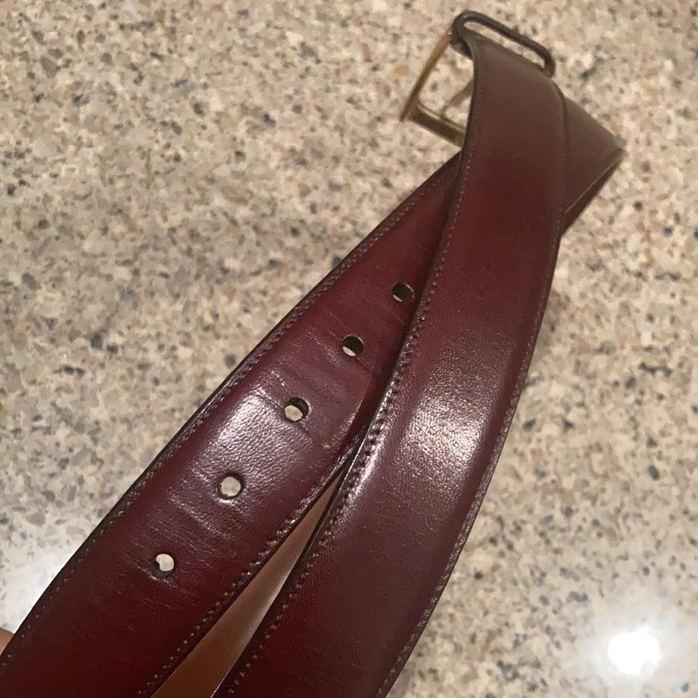 Trafalgar Mens Leather Belt Cortina Handmade Ltd. in the USA Vintage SZ 38 - Picture 2 of 11